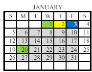 District School Academic Calendar for Arnco-sargent Elementary School for January 2025