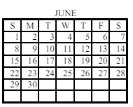 District School Academic Calendar for Arbor Springs Elementary for June 2025