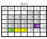 District School Academic Calendar for Willis Road Elementary for May 2025
