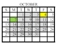 District School Academic Calendar for Winston Dowdell Academy for October 2024