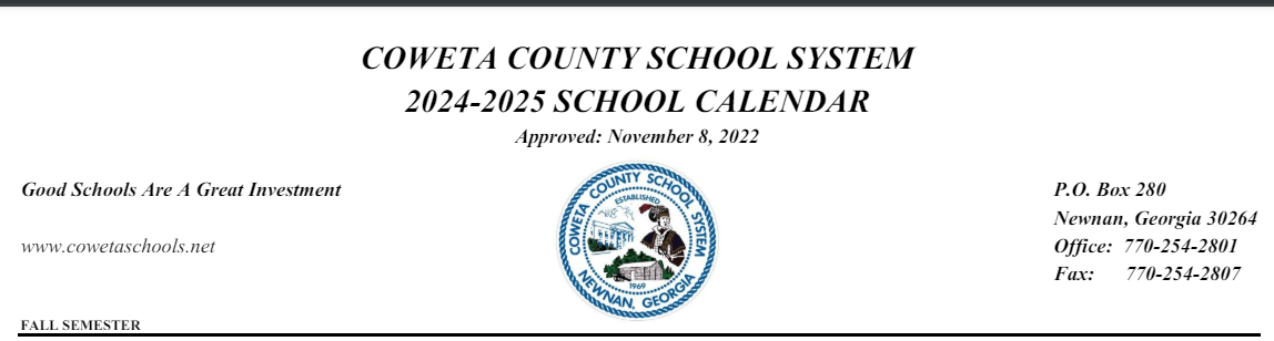 District School Academic Calendar for Northside Elementary School