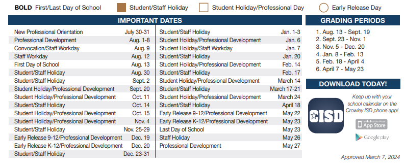 District School Academic Calendar Key for Dallas Park Elementary