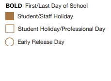 District School Academic Calendar Legend for North Crowley H S 9th Grade Campus