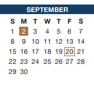 District School Academic Calendar for Parkway Elementary for September 2024