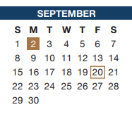 District School Academic Calendar for North Crowley H S 9th Grade Campus for September 2024