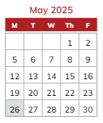 District School Academic Calendar for Timothy Ball Elementary Sch for May 2025