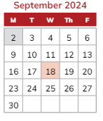 District School Academic Calendar for Timothy Ball Elementary Sch for September 2024