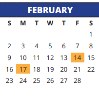 District School Academic Calendar for Cypress Springs High School for February 2025