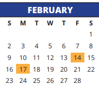 District School Academic Calendar for Holbrook Elementary School for February 2025