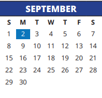 District School Academic Calendar for Campbell Middle School for September 2024