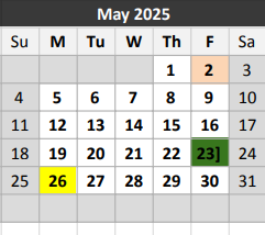 District School Academic Calendar for Albert S Johnston Elementary School for May 2025
