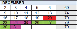 District School Academic Calendar for Sudlow Intermediate for December 2024