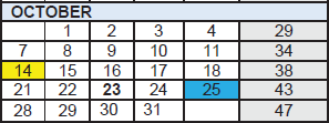 District School Academic Calendar for Sudlow Intermediate for October 2024