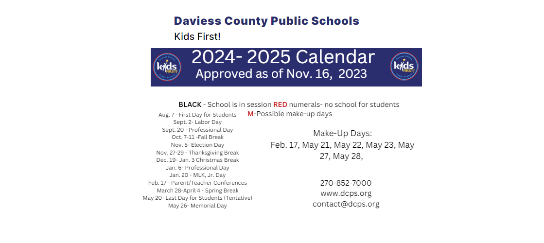 District School Academic Calendar Key for Audubon Elementary School