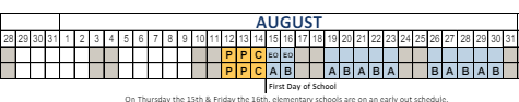 District School Academic Calendar for Adelaide School for August 2024