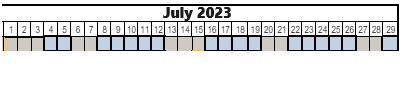 District School Academic Calendar for 3-6 Prog (clearfield Hs) for July 2024