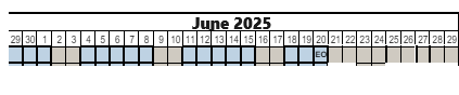 District School Academic Calendar for 3-6 Prog (clearfield Hs) for June 2025