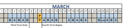 District School Academic Calendar for Cook School for March 2025
