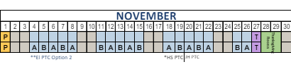 District School Academic Calendar for 3-6 Prog (clearfield Hs) for November 2024