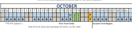District School Academic Calendar for 3-6 Prog (clearfield Hs) for October 2024