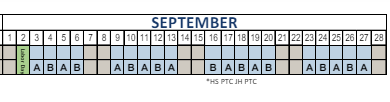 District School Academic Calendar for 3-6 Prog (clearfield Hs) for September 2024