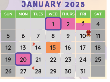 District School Academic Calendar for Phoenix Enrichment Center for January 2025