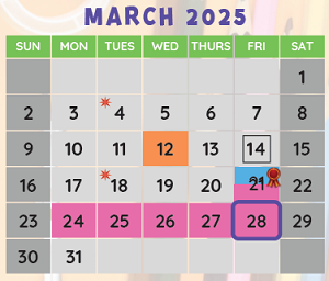 District School Academic Calendar for Phoenix Enrichment Center for March 2025