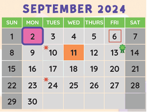 District School Academic Calendar for Phoenix Enrichment Center for September 2024