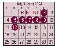 District School Academic Calendar for Harris Co J J A E P for July 2024