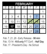 District School Academic Calendar for Stetson Hills Elementary for February 2025