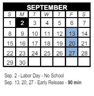 District School Academic Calendar for Stetson Hills Elementary for September 2024