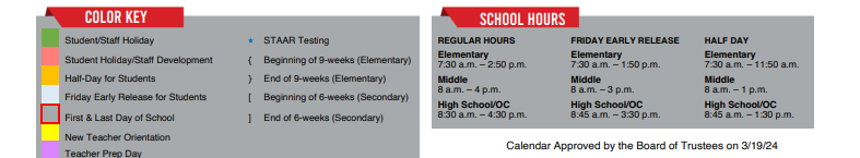 District School Academic Calendar Key for Del Valle Opportunity Ctr