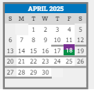 District School Academic Calendar for Challenges, Choices & Images Charter School for April 2025