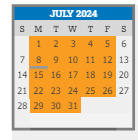 District School Academic Calendar for Smiley Middle School for July 2024