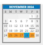 District School Academic Calendar for Carson Elementary School for November 2024