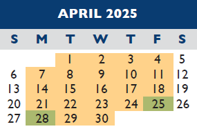 District School Academic Calendar for Windsor Elementary At Samuelson for April 2025
