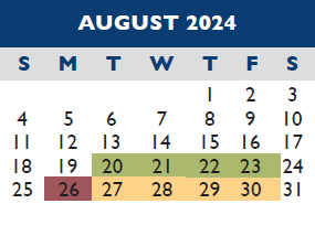 District School Academic Calendar for Windsor Elementary At Samuelson for August 2024
