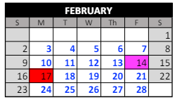 District School Academic Calendar for Chapel Hill Elementary School Replacement for February 2025