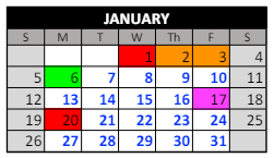 District School Academic Calendar for Bright Star Elementary School for January 2025