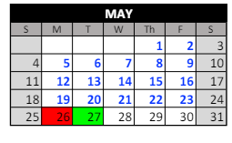 District School Academic Calendar for Bright Star Elementary School for May 2025