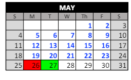 District School Academic Calendar for Beulah Elementary School for May 2025