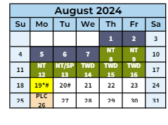 District School Academic Calendar for Sierra Crest Academy for August 2024
