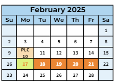 District School Academic Calendar for Sierra Crest Academy for February 2025
