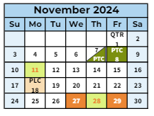 District School Academic Calendar for Sierra Crest Academy for November 2024