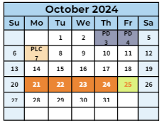 District School Academic Calendar for Sierra Crest Academy for October 2024