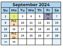District School Academic Calendar for Sierra Crest Academy for September 2024