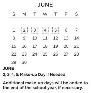 District School Academic Calendar for Thomas Jefferson Middle School for June 2025