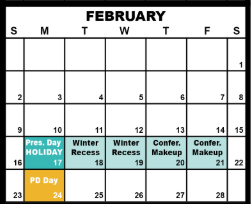 District School Academic Calendar for Duluth Online Program for February 2025