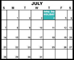 District School Academic Calendar for Duluth Online Program for July 2024