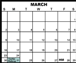 District School Academic Calendar for Early Childhood Special Education for March 2025